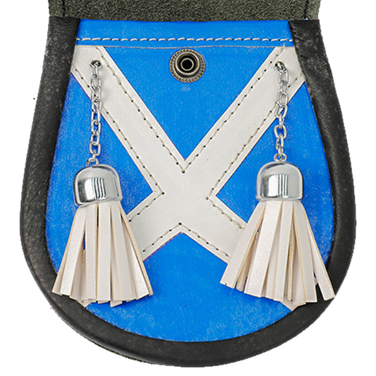 Babies Kilt Saltire Sporran With 2 Tassels & Belt