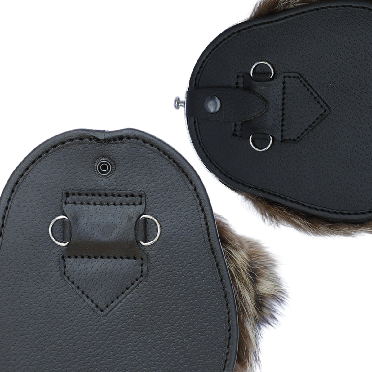 Brown Fox Fur Sporran With Antique Finish Cantle