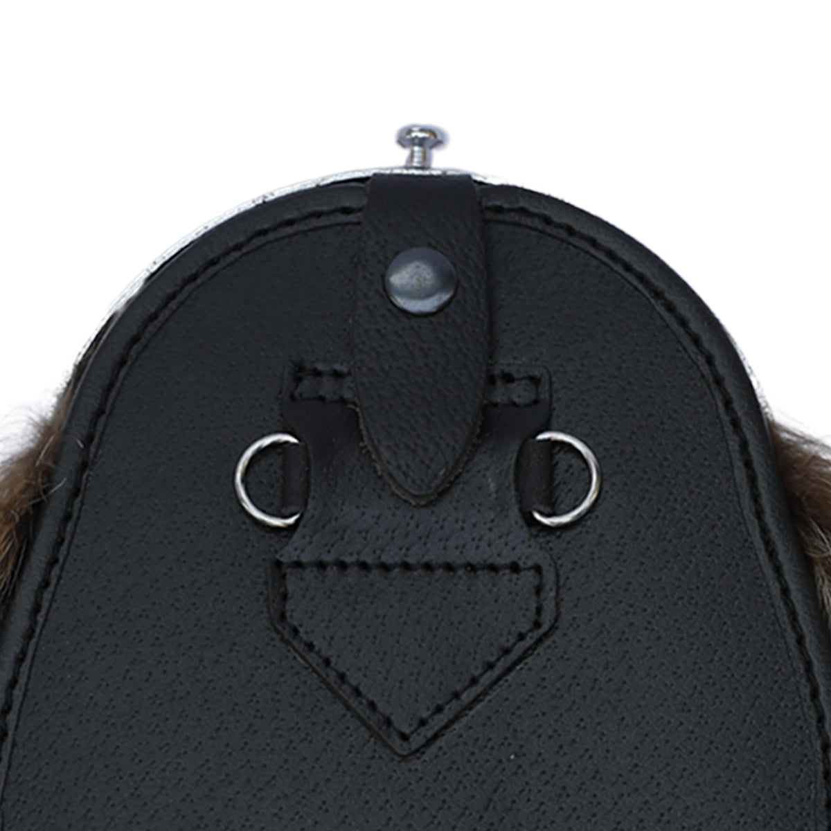 Brown Fox Fur Sporran With Antique Finish Cantle