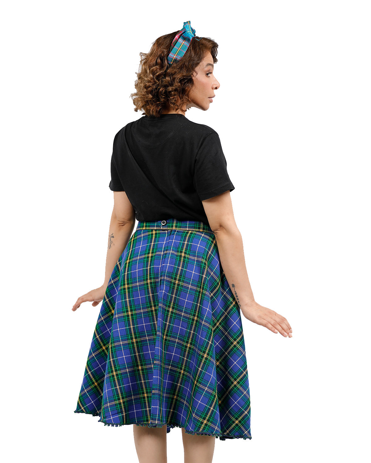 Plaid A-Line Skirt