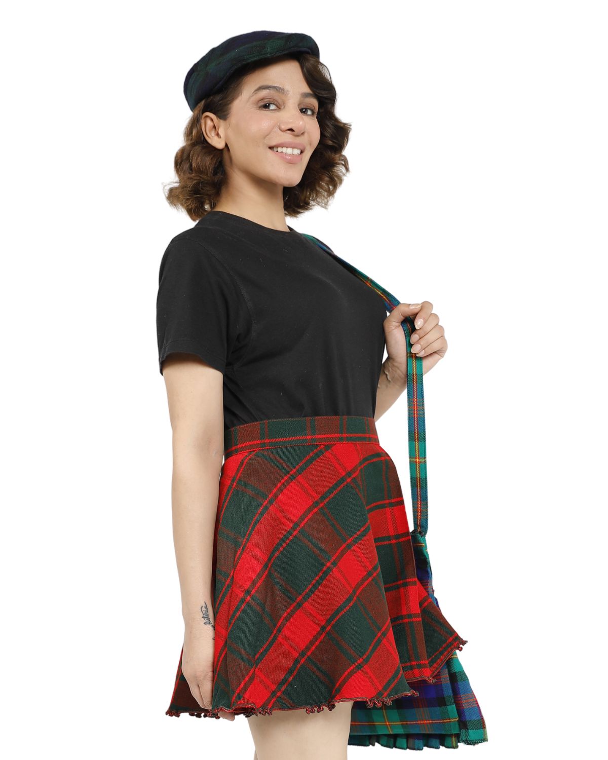 Plaid A-Line Skirt