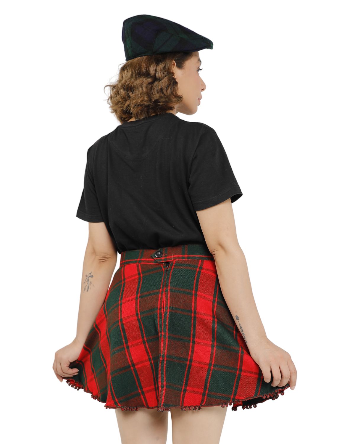 Plaid A-Line Skirt