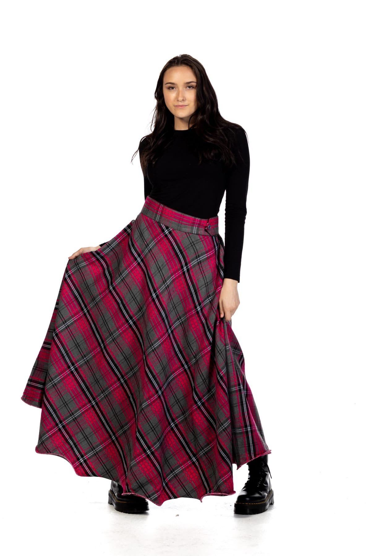 Side Fasten Maxi Skirt β Vintage Urban Style