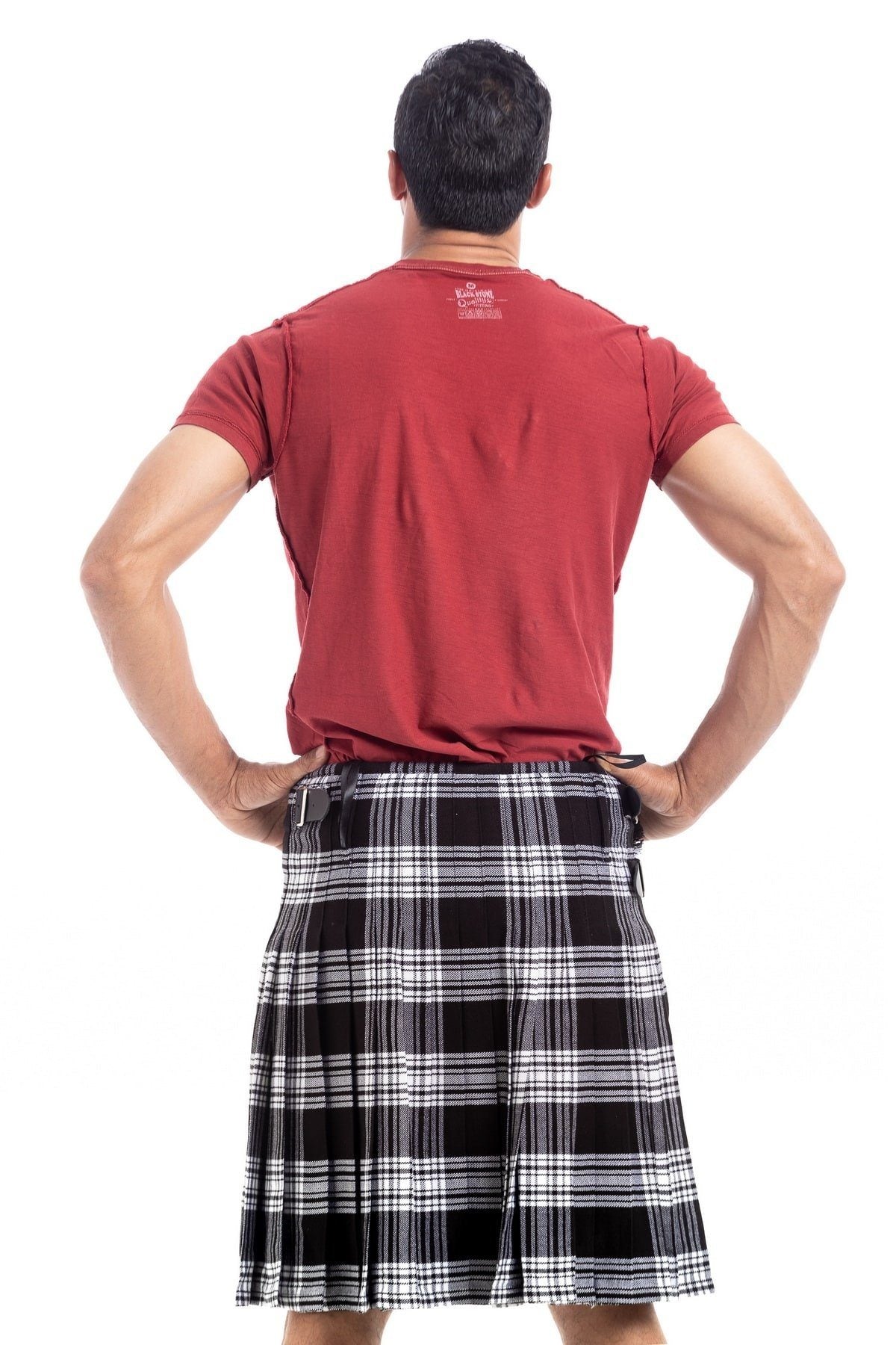 Menzies Dress Dance Black & White Bespoke Kilt