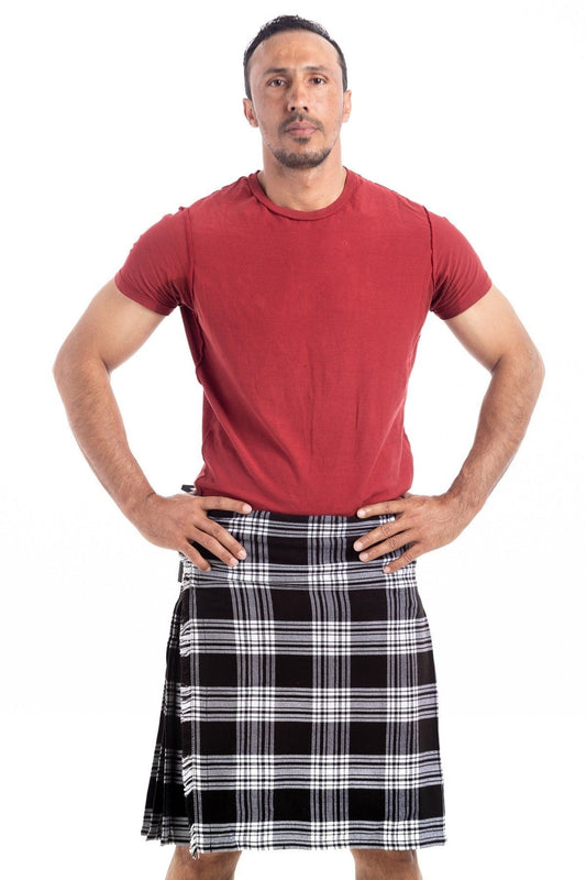 Menzies Dress Dance Black & White Bespoke Kilt