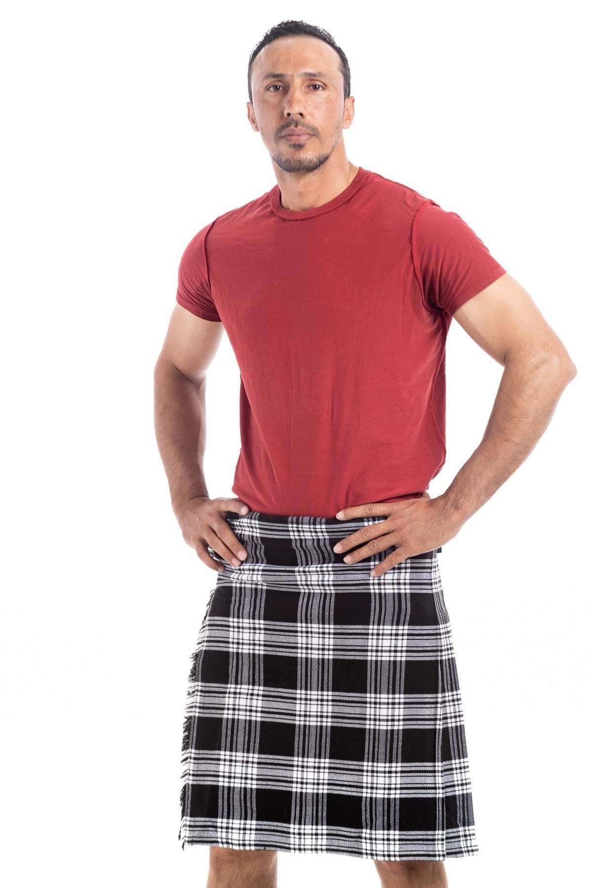 Menzies Dress Dance Black & White Bespoke Kilt