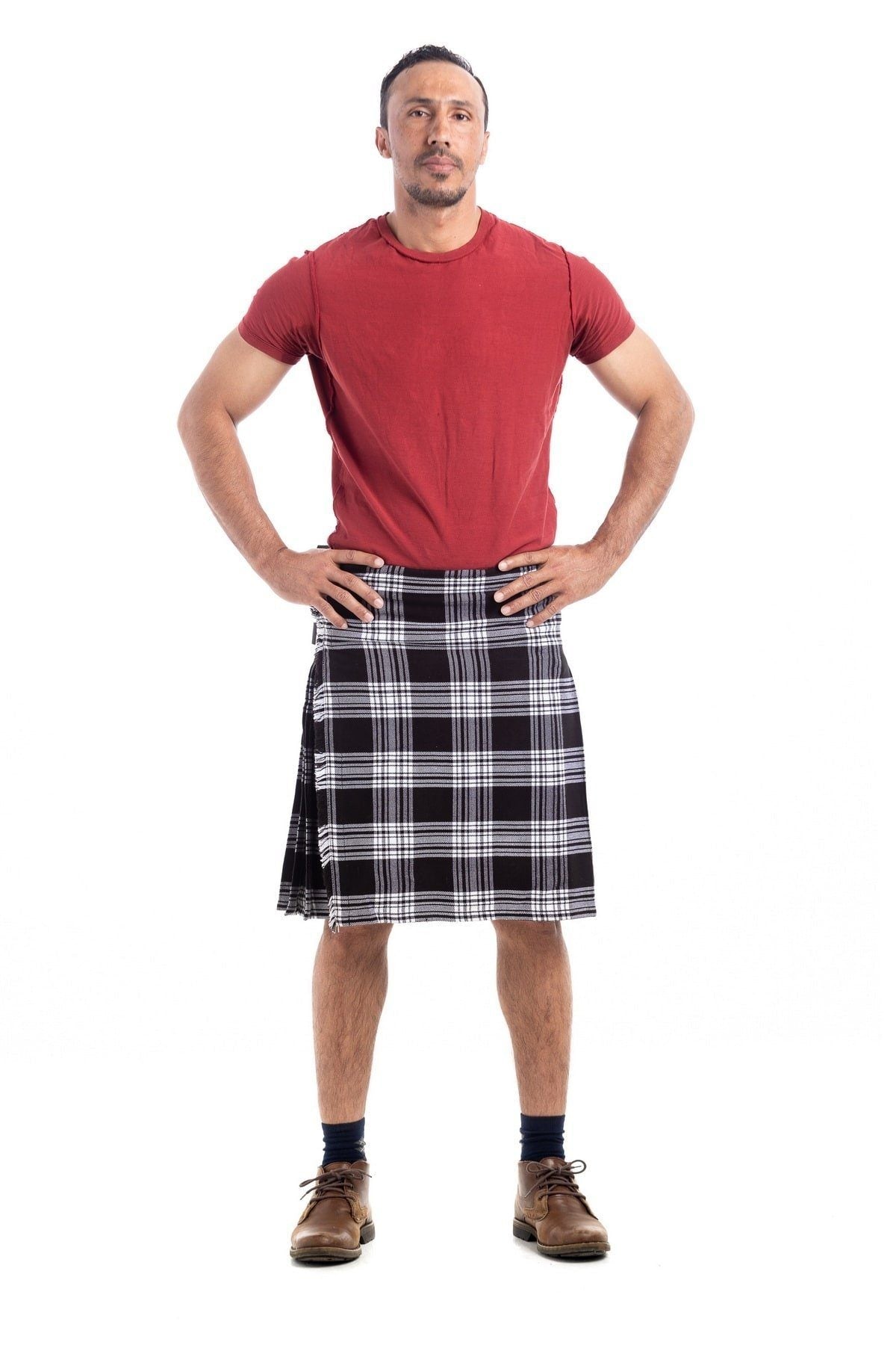 Menzies Dress Dance Black & White Bespoke Kilt