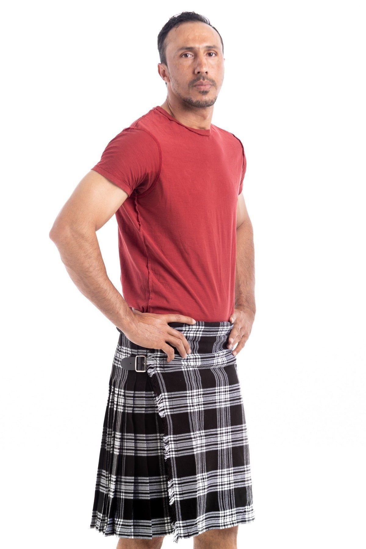 Menzies Dress Dance Black & White Bespoke Kilt