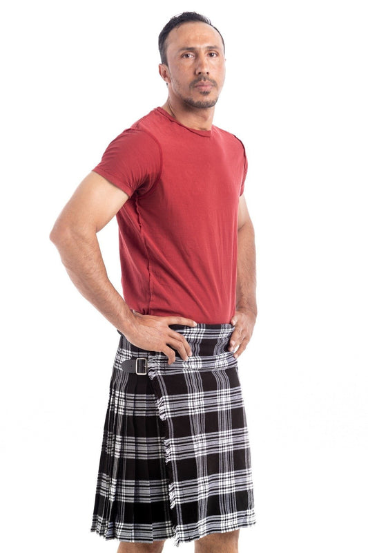 Menzies Dress Dance Black & White Bespoke Kilt