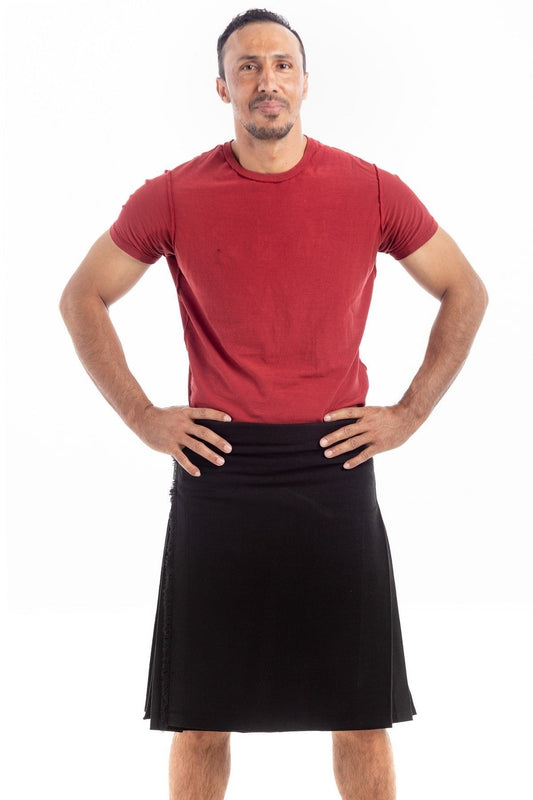 Plain Black Bespoke Kilt