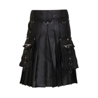 Noir Rebel Gothic Leather Kilt