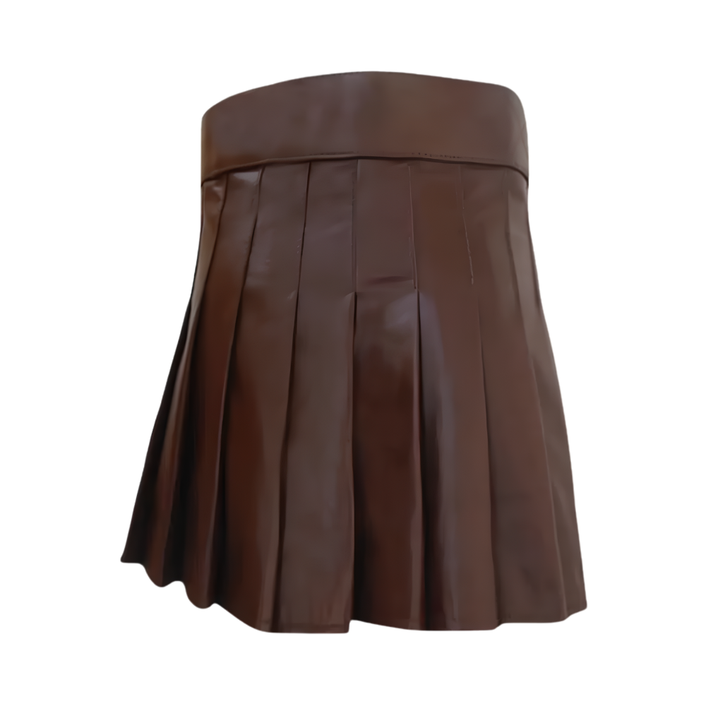 Aether Brown Leather Kilt