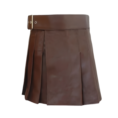 Aether Brown Leather Kilt