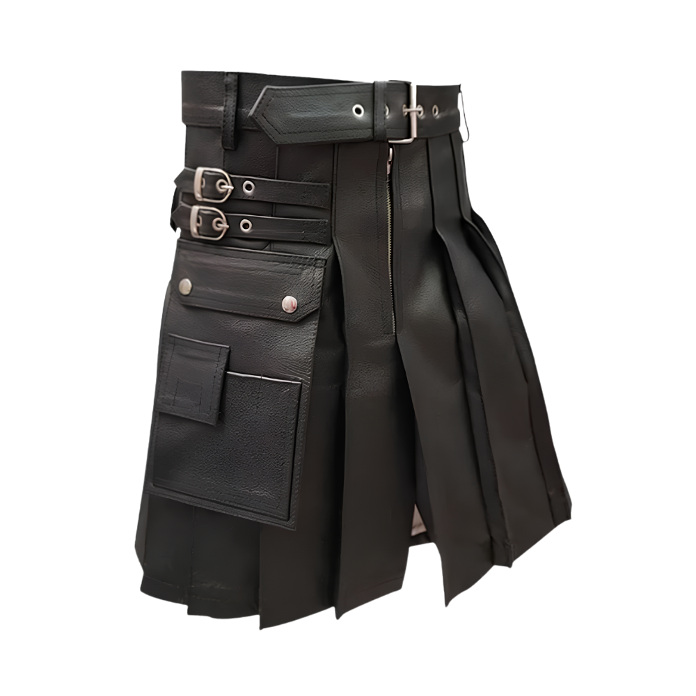 Midnight Forge Leather Kilt