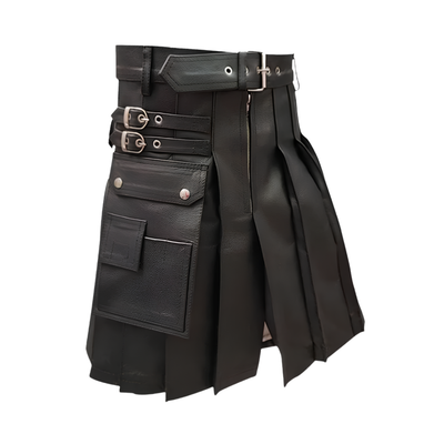 Midnight Forge Leather Kilt