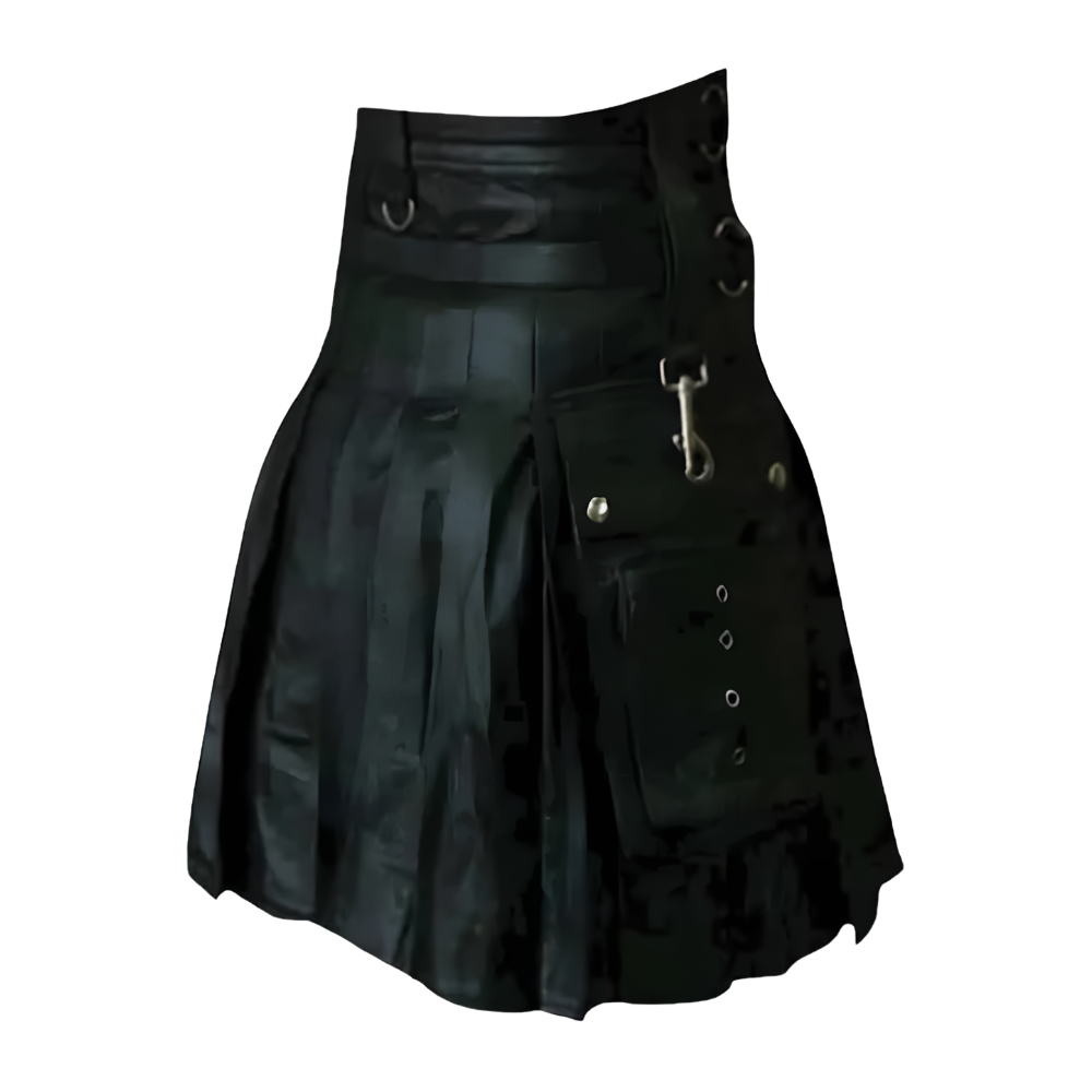 Shadow Chain Gothic Leather Kilt