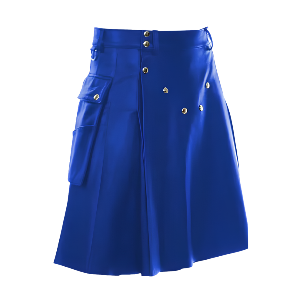 Stealth Noir Faux Leather Kilt