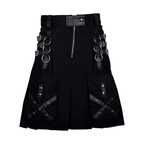 Nocturne Black Gothic Cargo Kilt