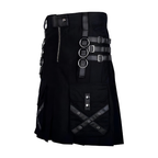 Nocturne Black Gothic Cargo Kilt