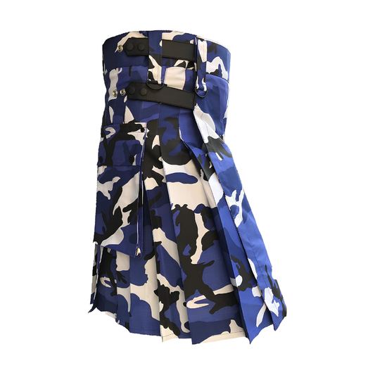 Blue Camo Tactical Cotton Kilt