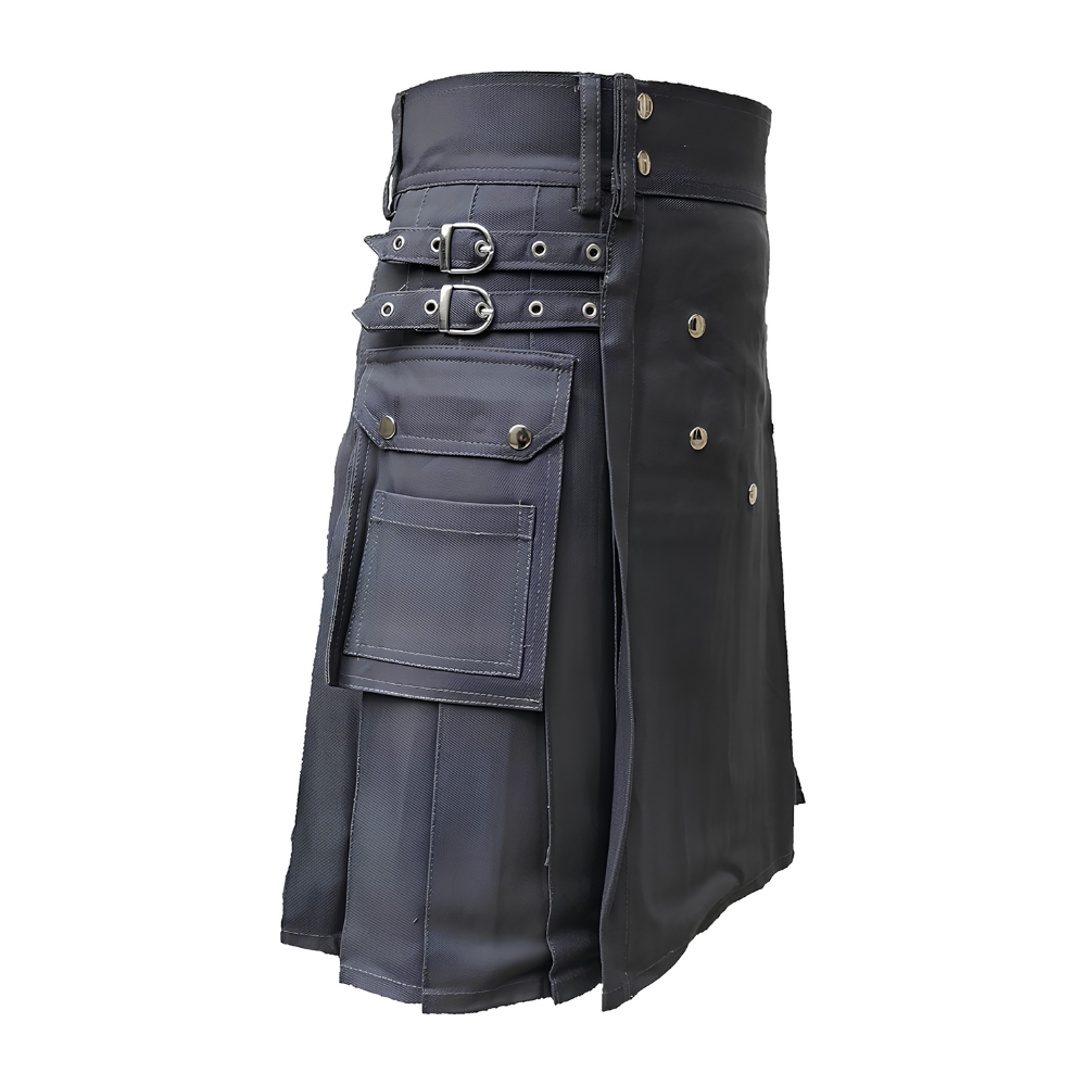 Urban Grey Tactical Cargo Kilt