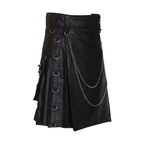 Noir Rebel Gothic Leather Kilt