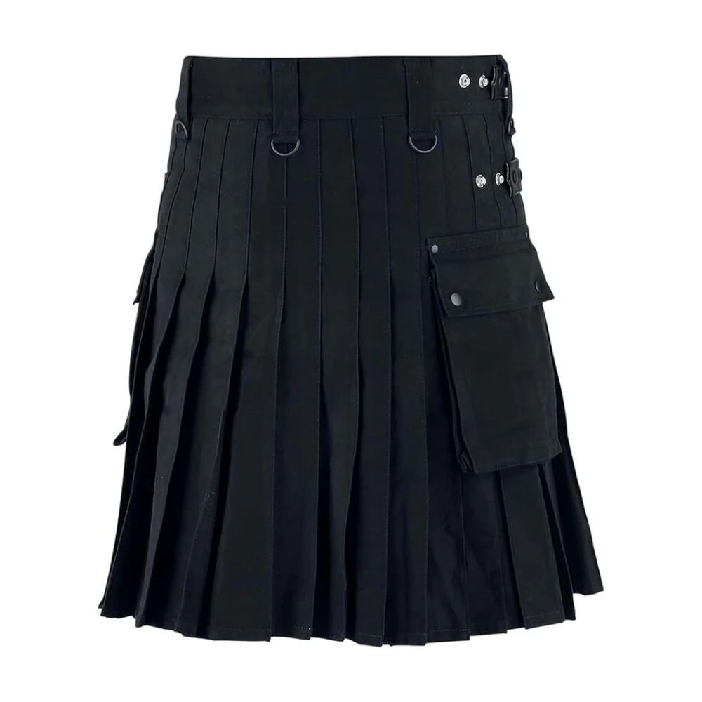 Highland Forge Black Cargo Kilt