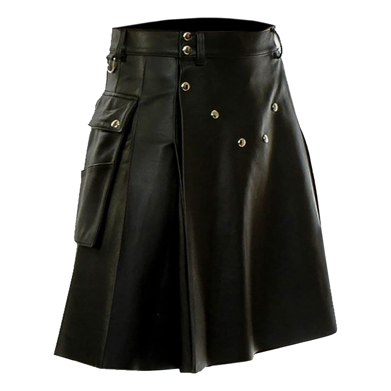 Tartan Utility Kilt for Men, Scottish Skirt Classic Vintage Gothic Punk Scotland Cargo Pleated Skirts Outdoor Tactical Skirts Irish Highland Kilts Gothic Punk Scottish Skirt Festival Kilt