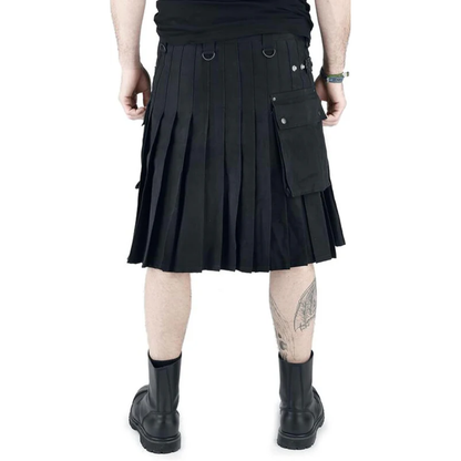 Highland Forge Black Cargo Kilt