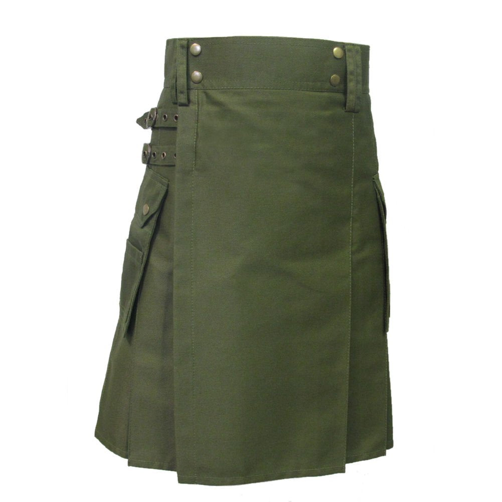 Tartanista Men's Heavy Cotton Utility/Wilderness Kilt (Length: 24 Inch)