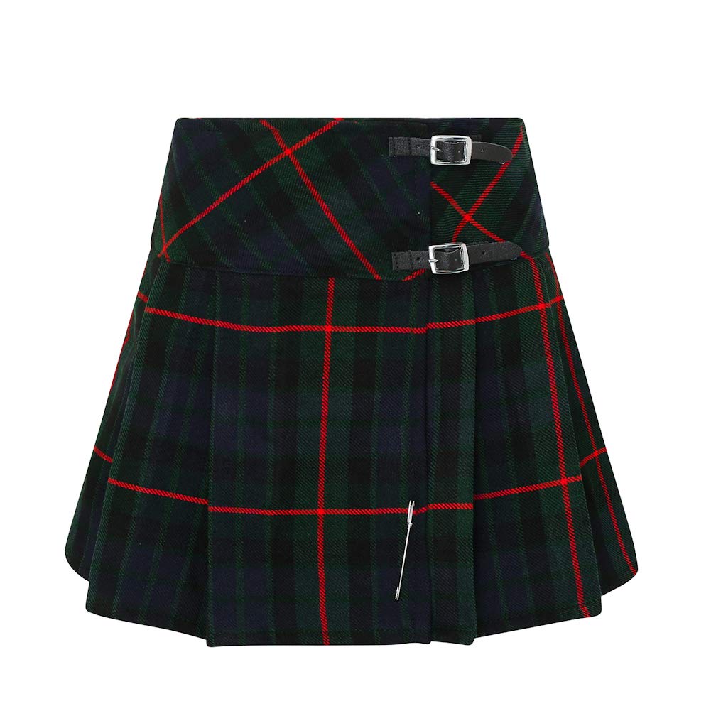 Tartanista Womens Scottish Tartan 16.5" Length Mini Kilt Skirt and Pin - 6-28