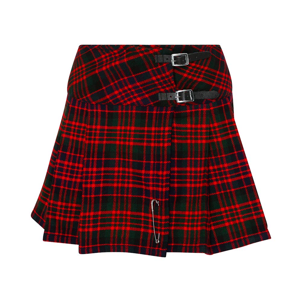 Tartanista Womens Scottish Tartan 16.5" Length Mini Kilt Skirt and Pin - 6-28