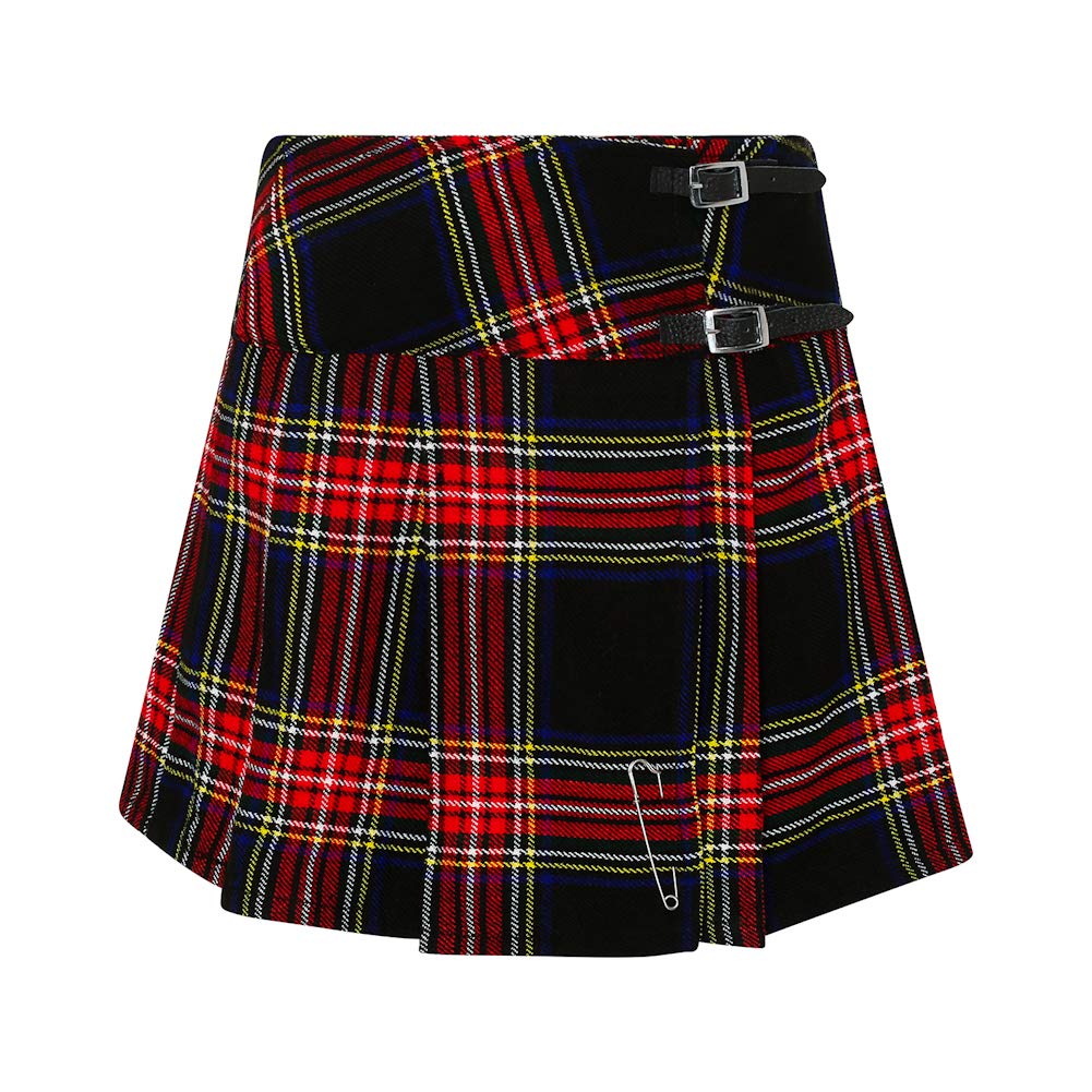 Tartanista Womens Scottish Tartan 16.5" Length Mini Kilt Skirt and Pin - 6-28