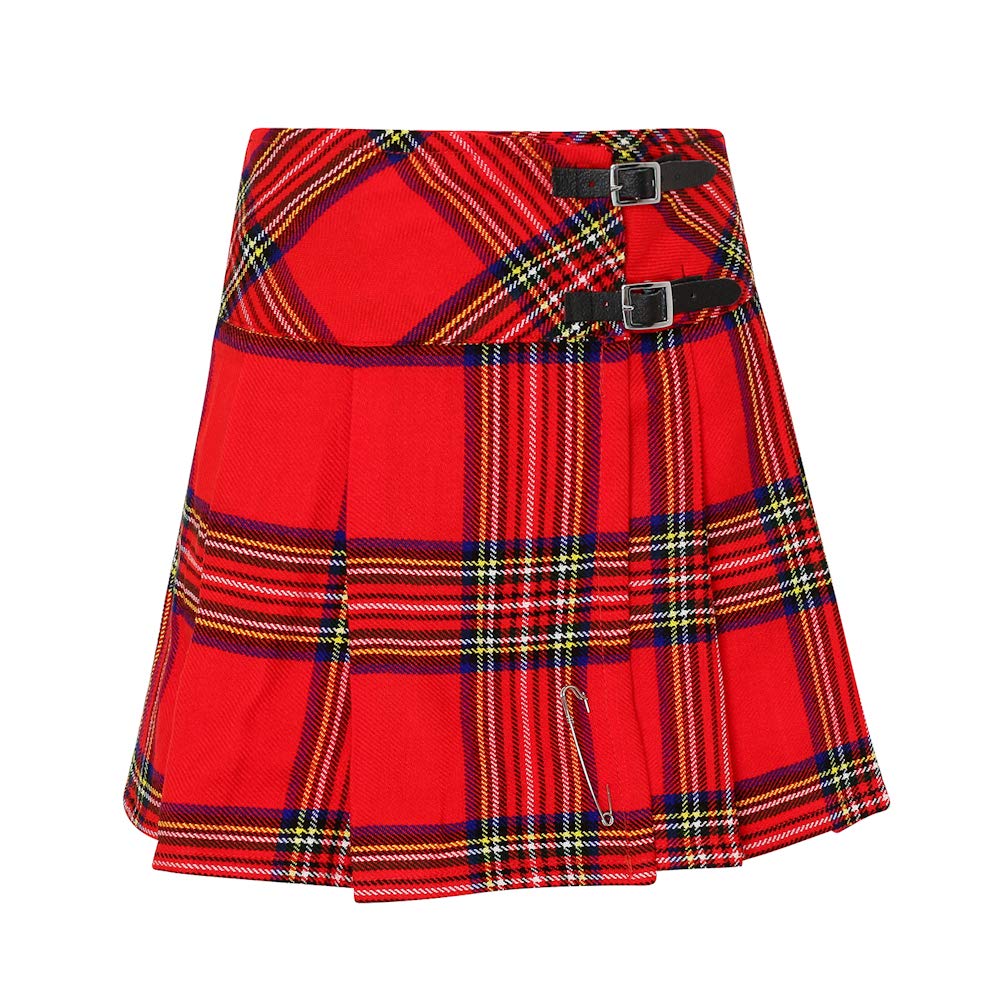 Tartanista Womens Scottish Tartan 16.5" Length Mini Kilt Skirt and Pin - 6-28