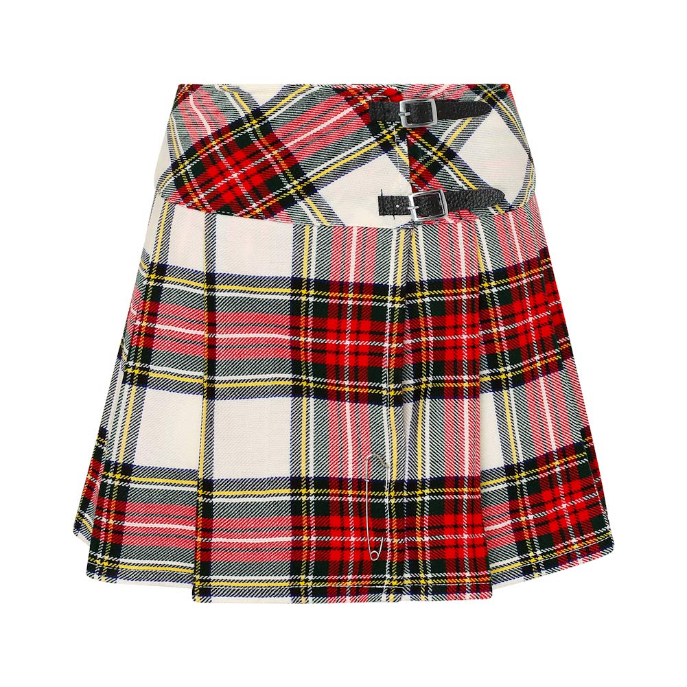 Tartanista Womens Scottish Tartan 16.5" Length Mini Kilt Skirt and Pin - 6-28