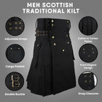 McWilliams Kilt for Men - Scottish Hybrid Sports Utility Mens Kilt | Stylish Kilts for Casual Wear