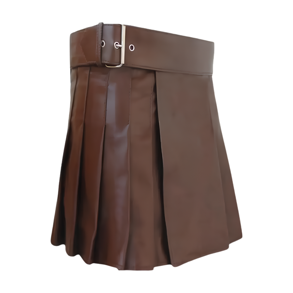 Aether Brown Leather Kilt