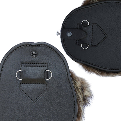 Brown Fox Fur Sporran With Antique Finish Cantle