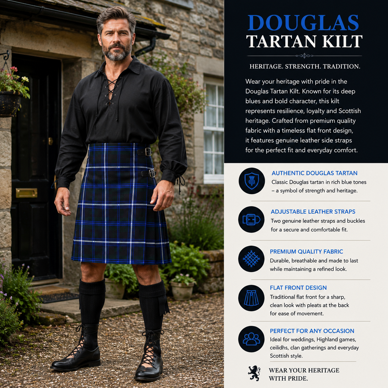 Douglas Tartan Kilt