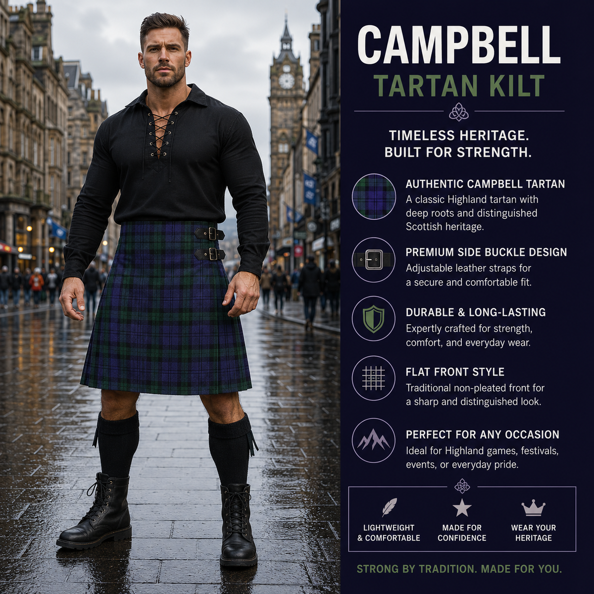 Campbell Tartan Kilt