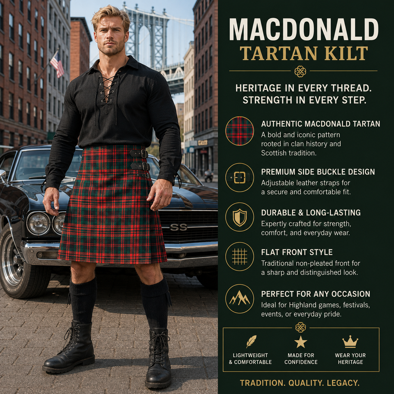MacDonald Tartan Kilt