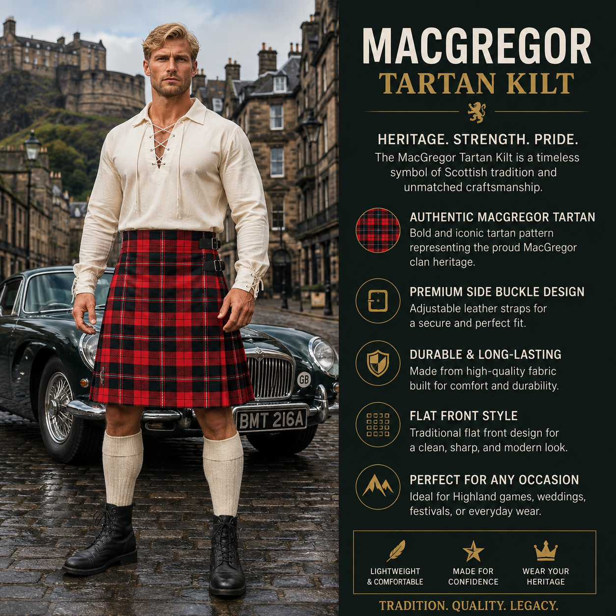 MacGregor Tartan Kilt