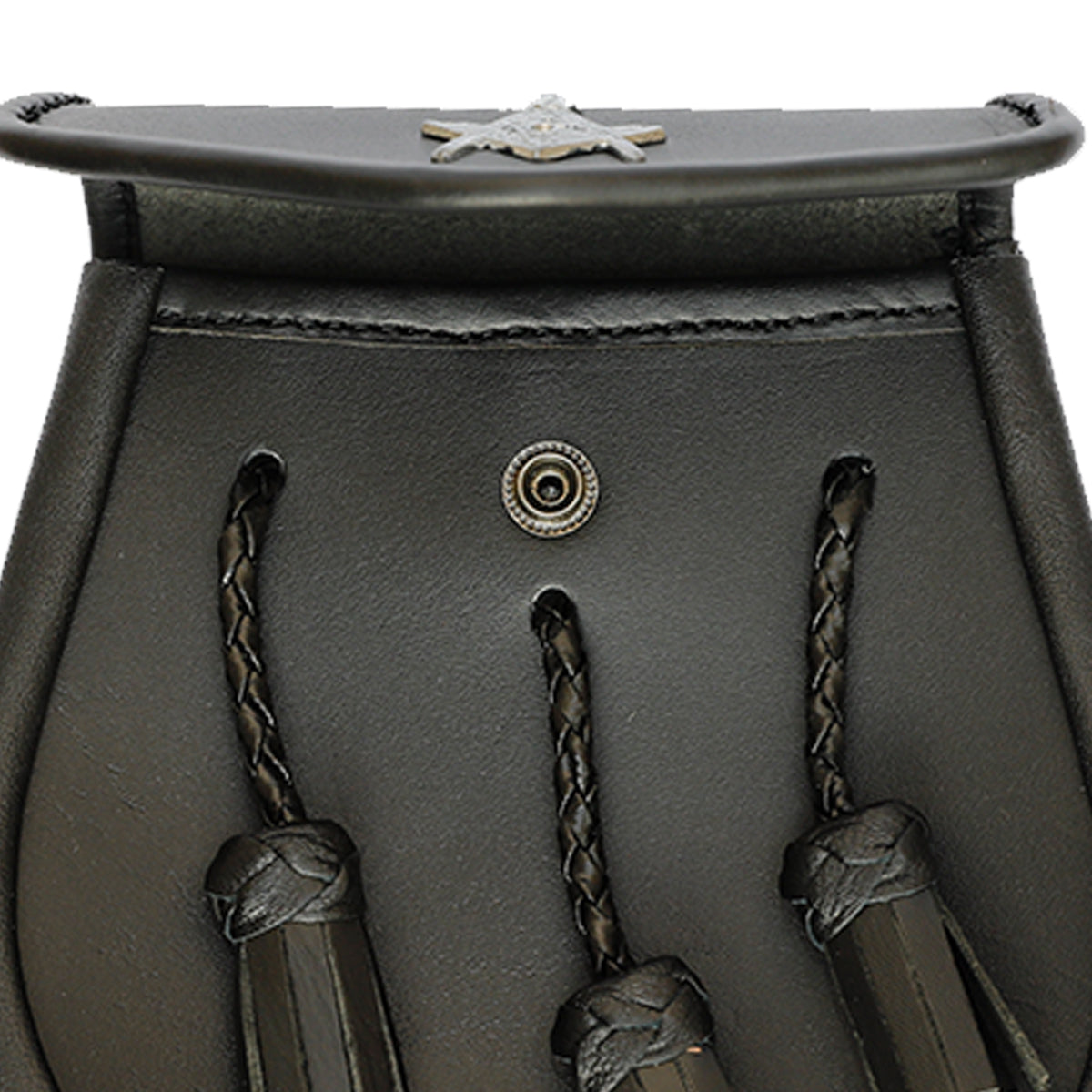 Masonic Badge Black Leather Sporran
