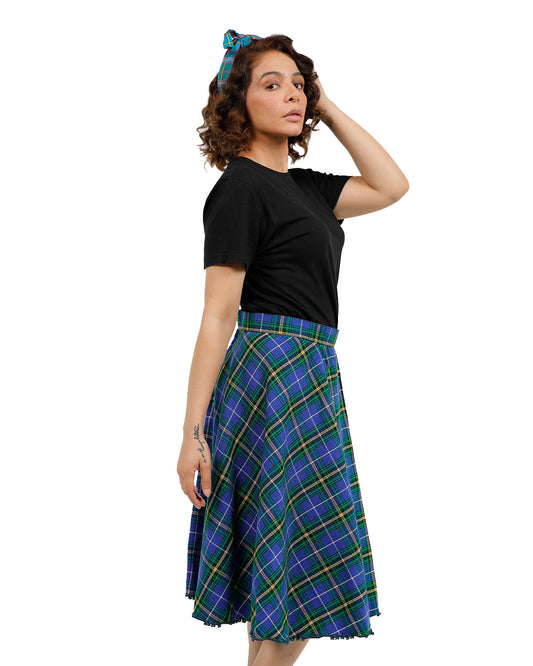 Plaid A-Line Skirt