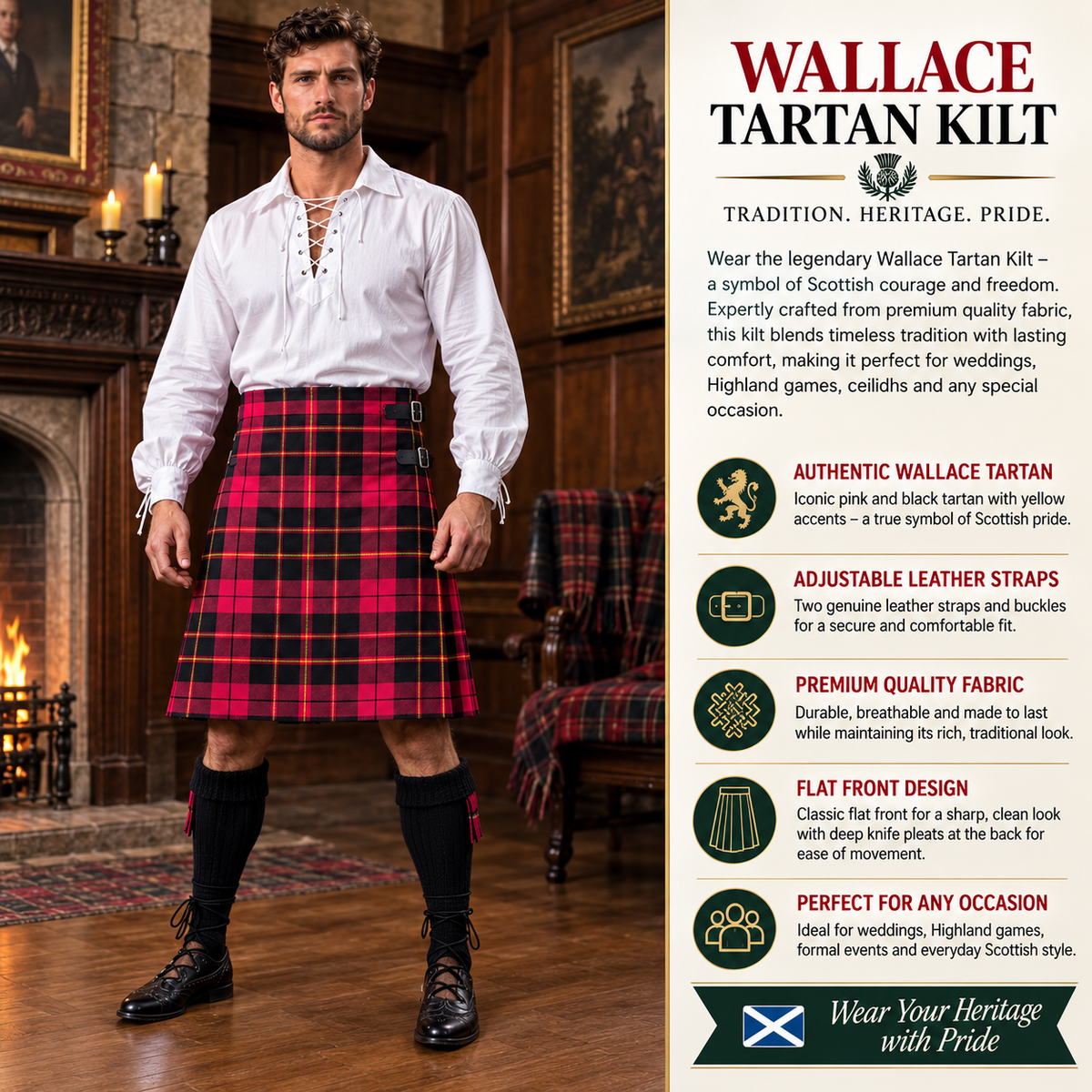 Wallace Tartan Kilt