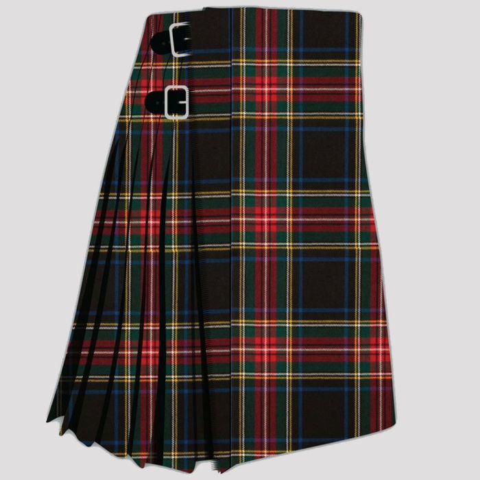 Black Stewart Traditional Tartan Kilt