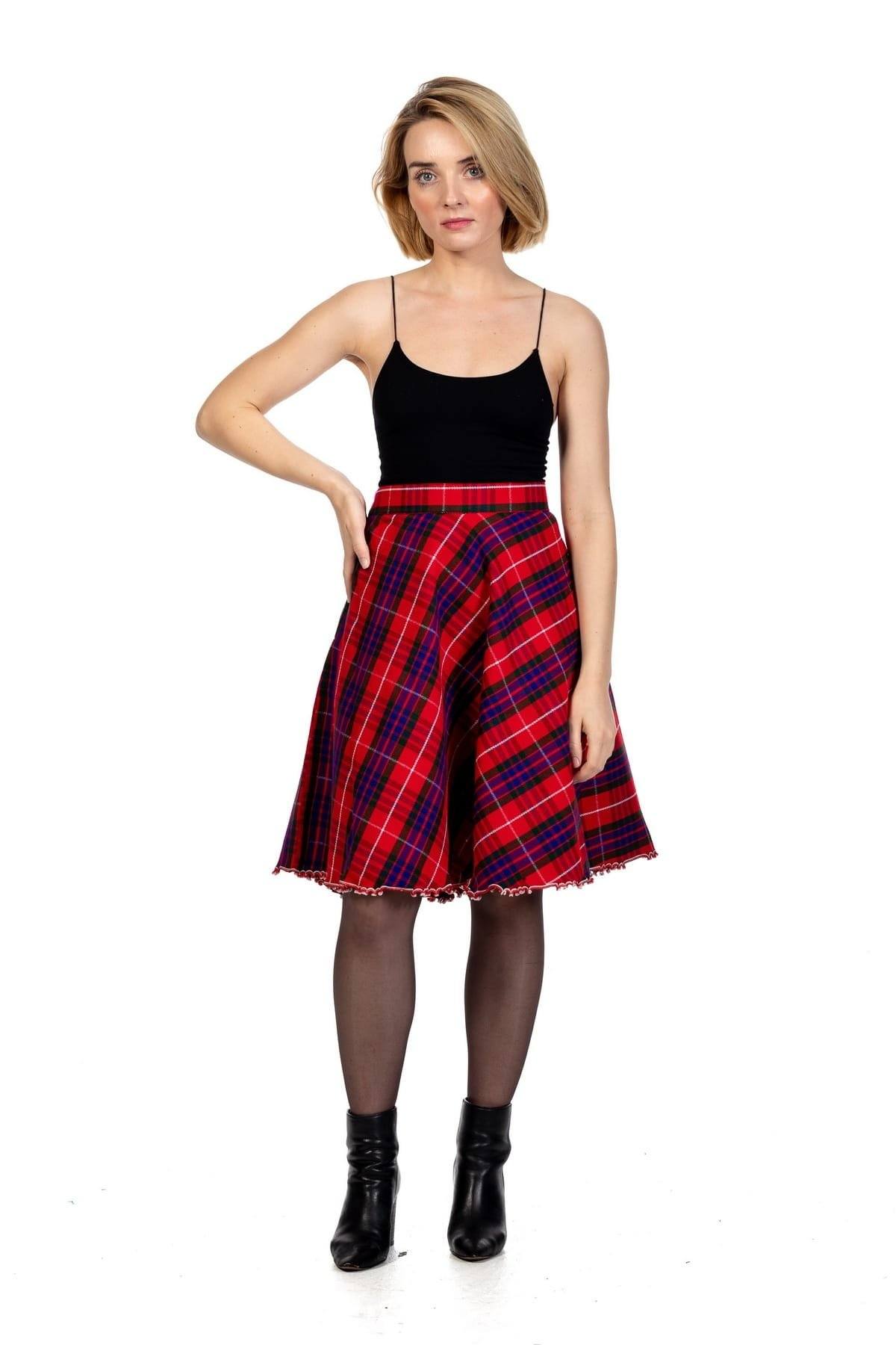 Plaid A-Line Skirt