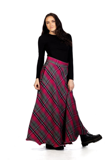 Side Fasten Maxi Skirt – Vintage Urban Style