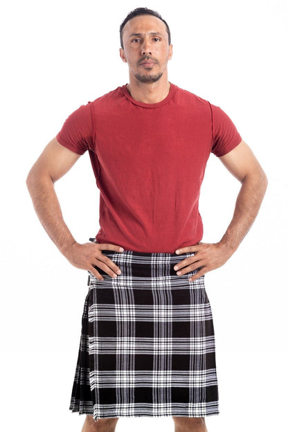 Menzies Dress Dance Black & White Bespoke Kilt