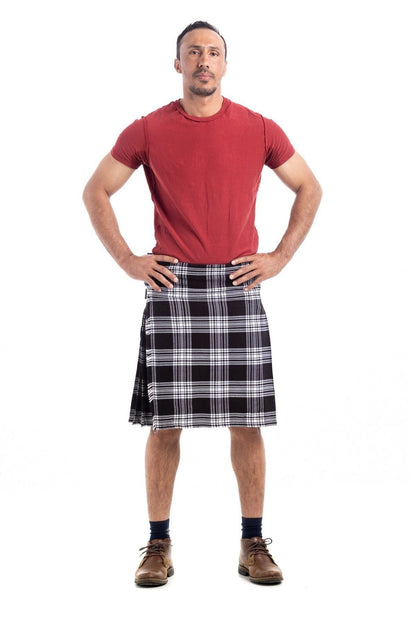 Menzies Dress Dance Black & White Bespoke Kilt